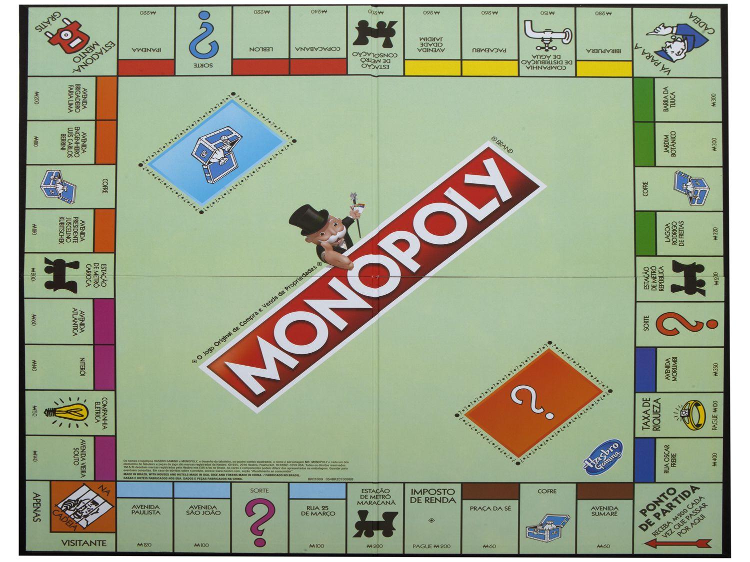 Jogo Monopoly Classic Tabuleiro Hasbro