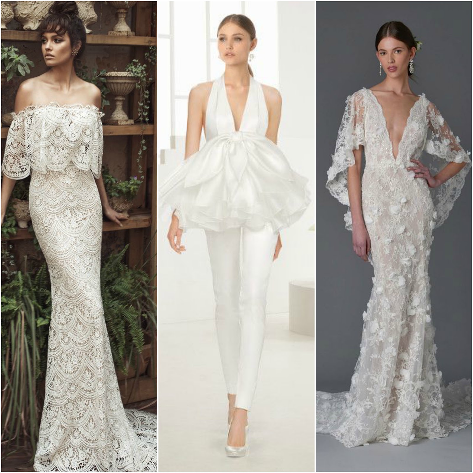 Vestidos de noiva com volumes diferentes