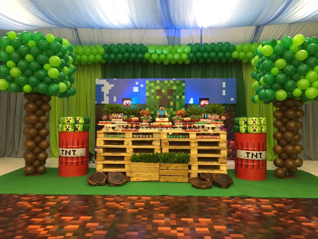 Temas de festas incríveis: Minecraft