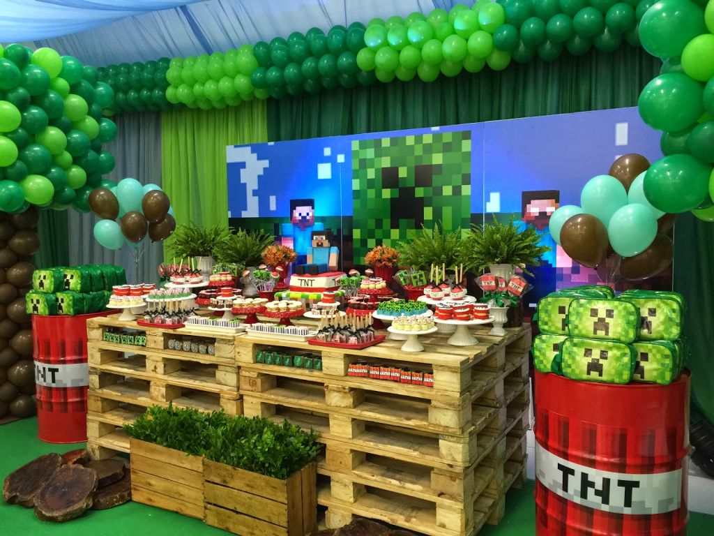 Temas de festas incríveis: Minecraft