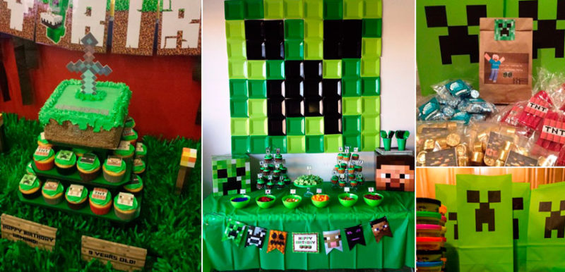 Temas de festas incríveis: Minecraft