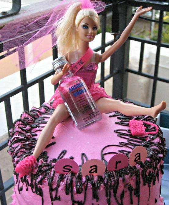 Barbie de topo de bolo 