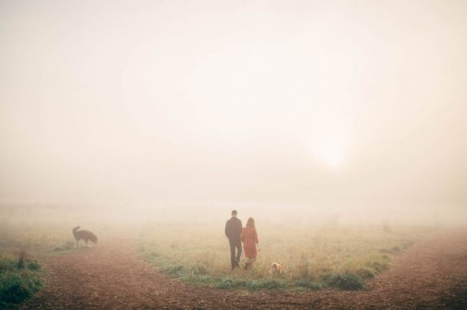 Ideias Book de Casamento na neblina do campo