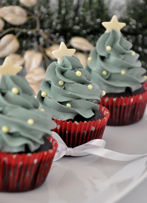 Cupcake com Decoração de Natal