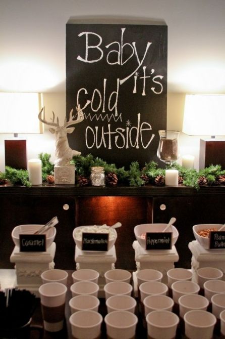 Se o casamento for no inverno, faça um bar de bebidas quentes