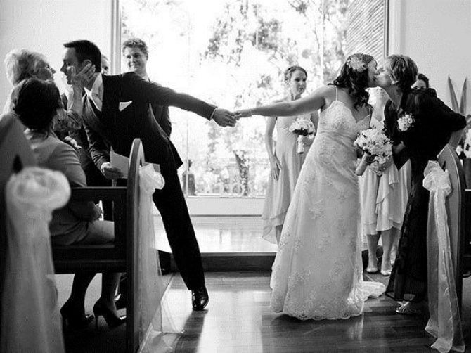 Melhores fotos de casamento com sua mãe: cerimônia