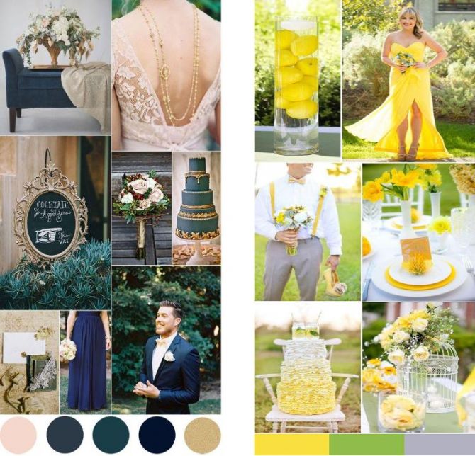 Azul ou amarelo como cores principais do casamento