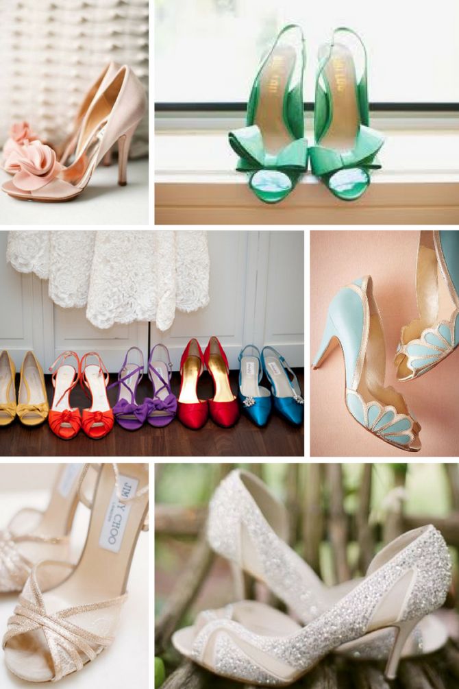 Sapatos de noiva coloridos