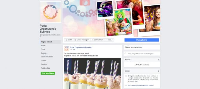 Facebook Organizando Eventos