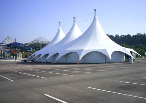 Tenda aranha tensionada 20x 40mts Wetn Wild